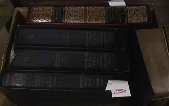 English Dictionaries, inc JohnsonTimes Books 1979 facsimile, Compact OED (vols I-II in slip + Supplement) & Websters